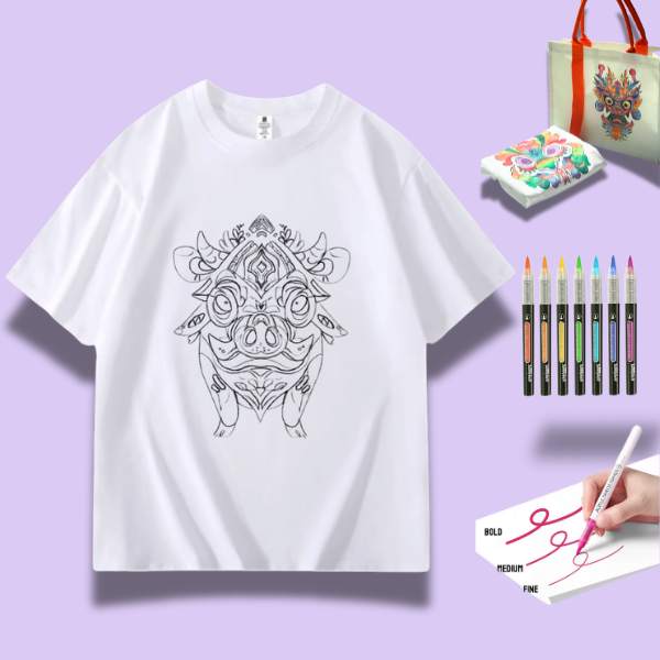 Cute Pig T-Shirt Doodle Kit - FunAcrylic