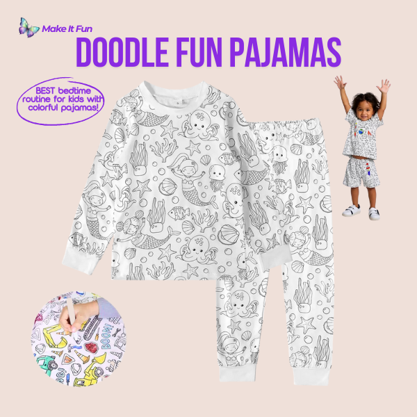 Color-In Long-Sleeve Pajamas for Kids