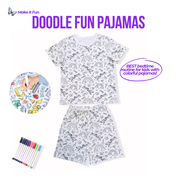 Color-In Short-Sleeve Pajamas for Kids