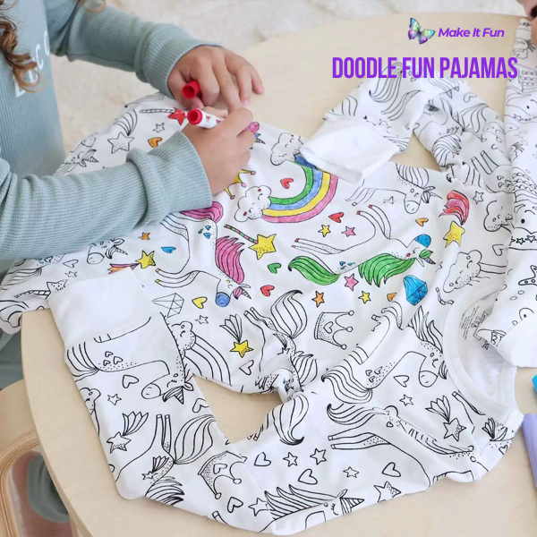 Color-In Short-Sleeve Pajamas for Kids