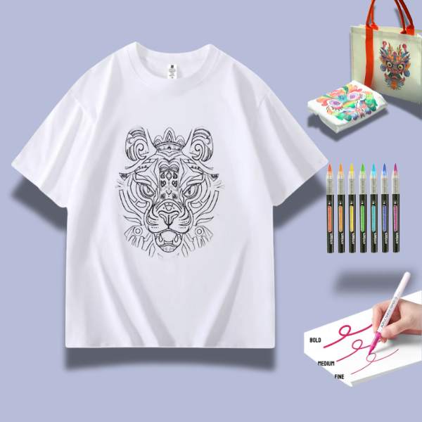 Majestic Tiger T-Shirt DIY Doodle Kit - FunAcrylic