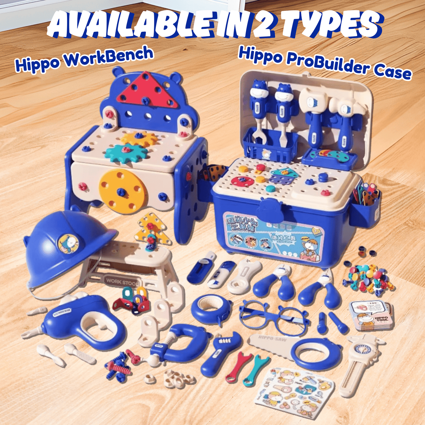 🦛Hippo All-in-one Tool Hub DIY Montessori Tool Box Set