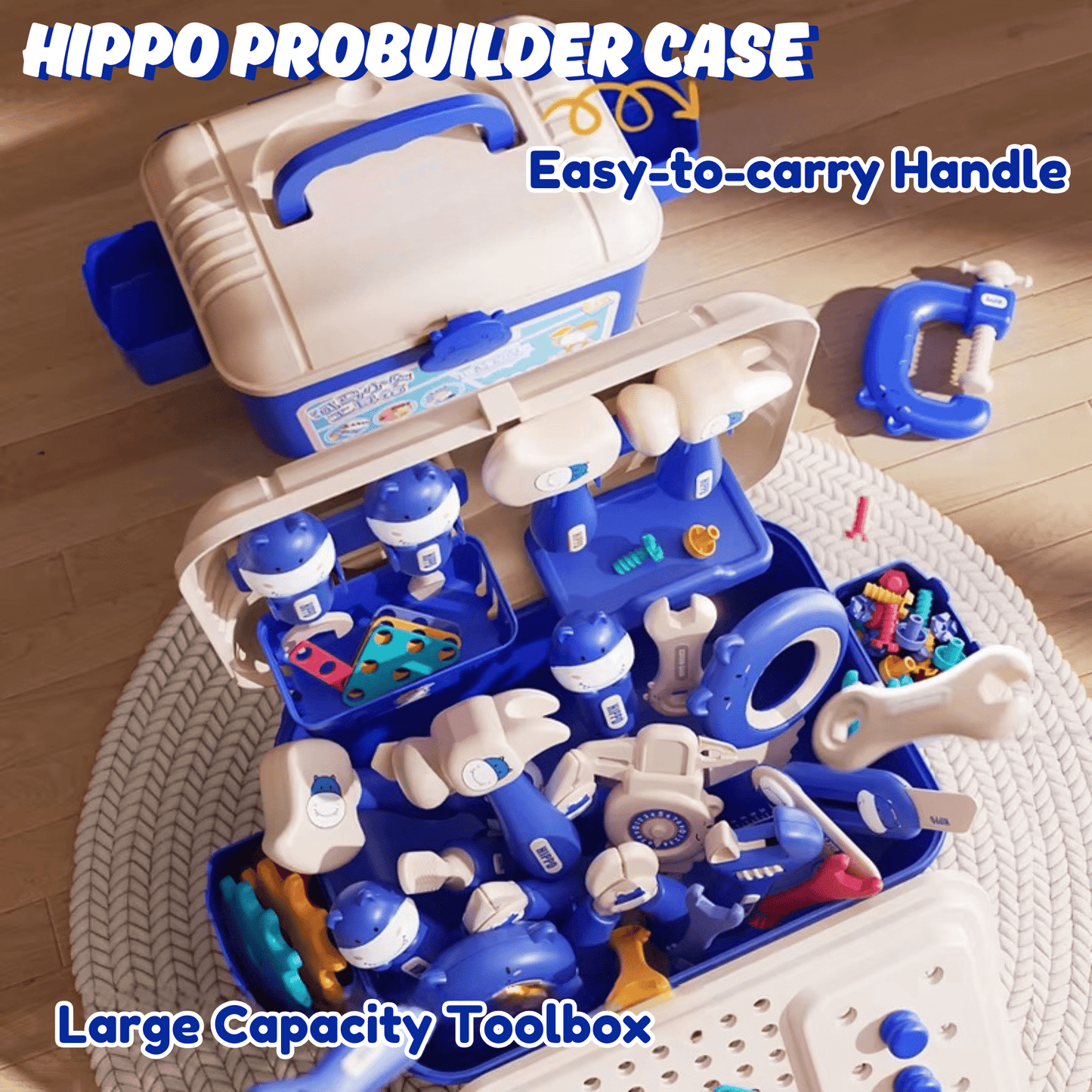 🦛Hippo All-in-one Tool Hub DIY Montessori Tool Box Set