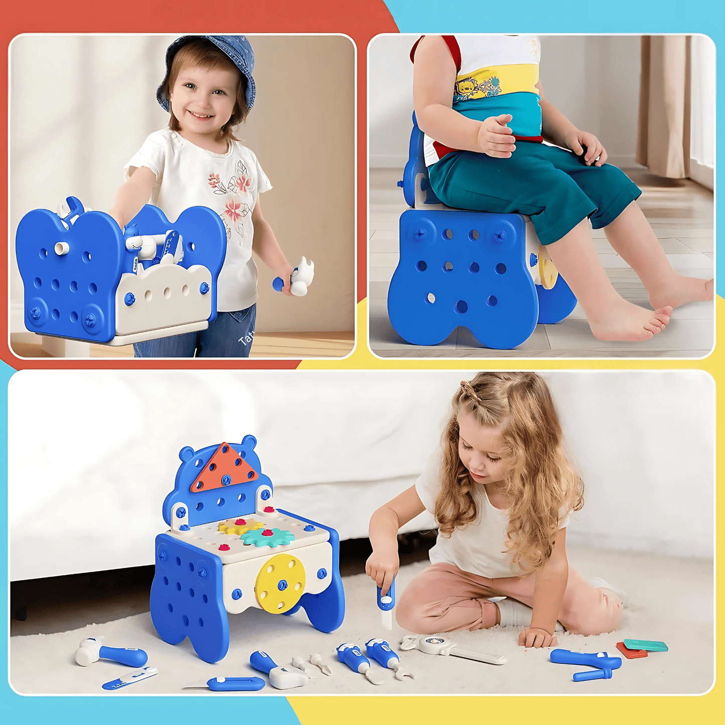 🦛Hippo All-in-one Tool Hub DIY Montessori Tool Box Set