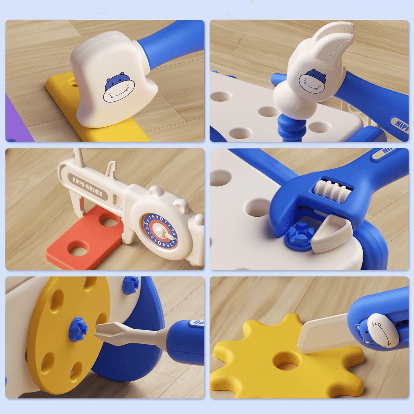 🦛Hippo All-in-one Tool Hub DIY Montessori Tool Box Set