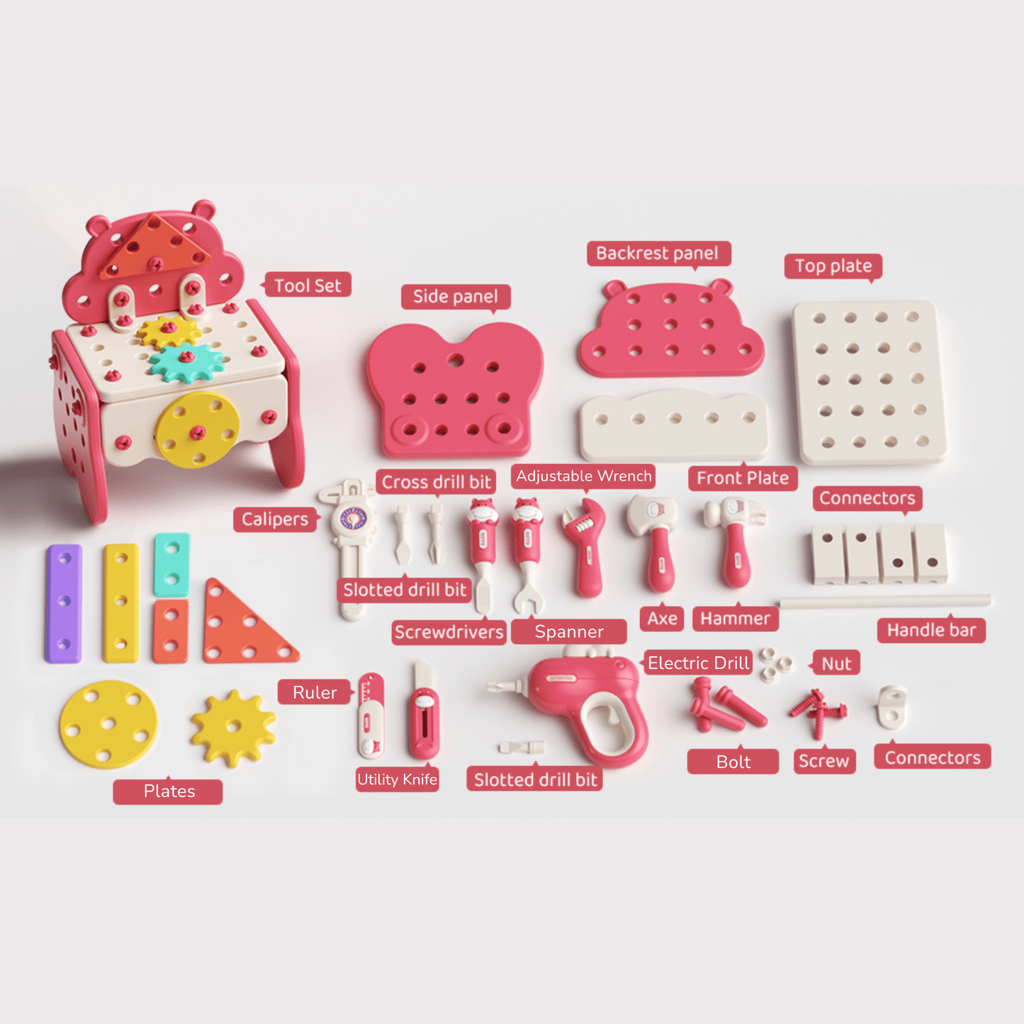 🦛Hippo All-in-one Tool Hub DIY Montessori Tool Box Set
