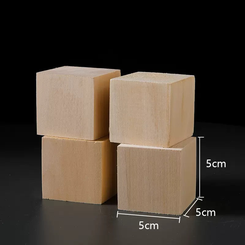 2pcs- Pure Linden Wood Carving Blocks 5*5*5