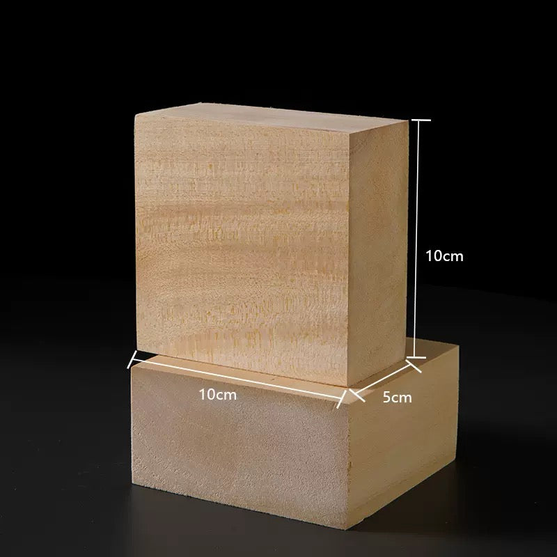 2pcs- Pure Linden Wood Carving Blocks 10*10*5