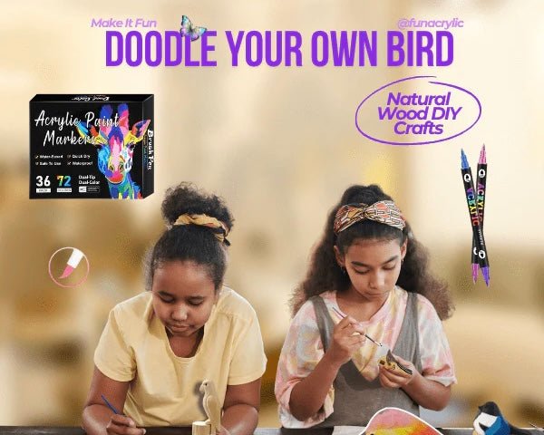 Modern Art Decor Made Simple: Create Colourful Wooden Bird Art at Home - FunAcrylic