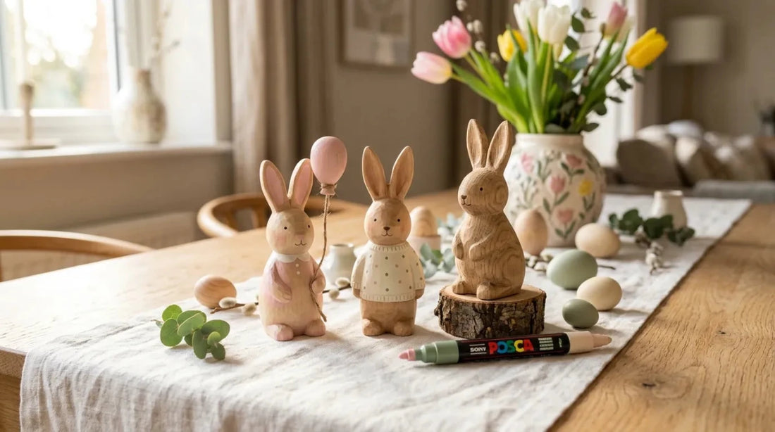 DIY Wooden Crafts: How to Paint Easter Bunny Decor - FunAcrylic
