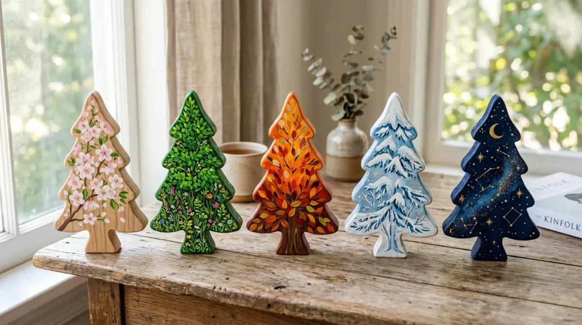 5 Creative Ways to Paint Unfinished Wooden Trees - FunAcrylic