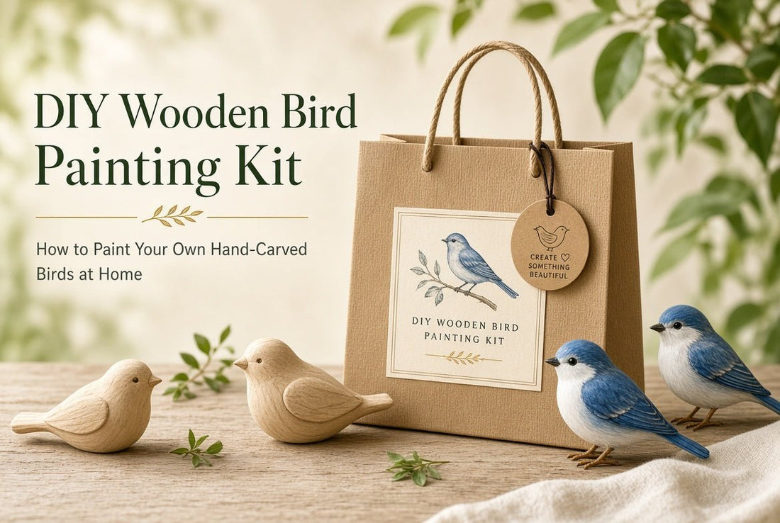 DIY Wooden Bird Painting Kit: How to Paint Your Own Hand-Carved Birds at Home - FunAcrylic