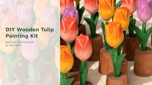 DIY Wooden Tulip Painting Kit: Craft Your Own Wood Flowers - FunAcrylic