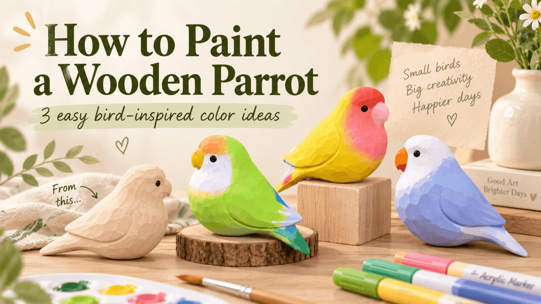 How to Paint a Wooden Parrot: 3 Easy Painting Ideas - FunAcrylic