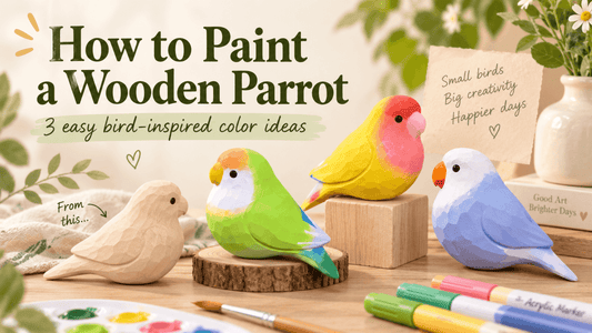 How to Paint a Wooden Parrot: 3 Easy Painting Ideas - FunAcrylic