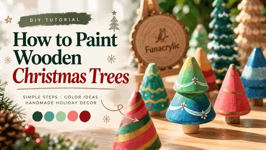 How to Paint Wooden Christmas Trees: Easy DIY Christmas Craft - FunAcrylic