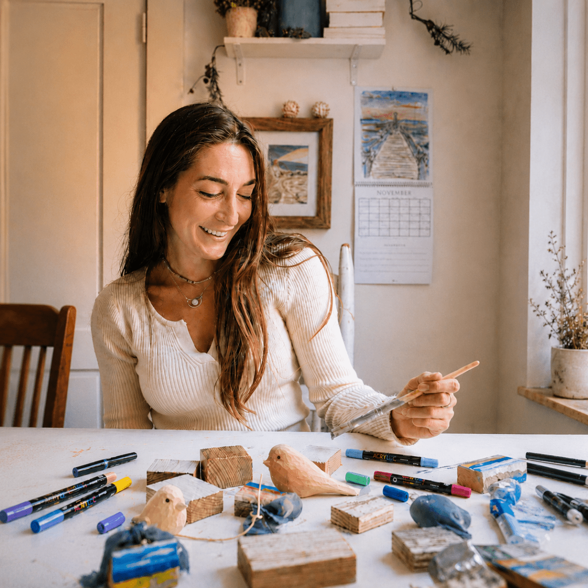 Wooden Cockatoos & Marker Craft Kit 🦜 - FunAcrylic