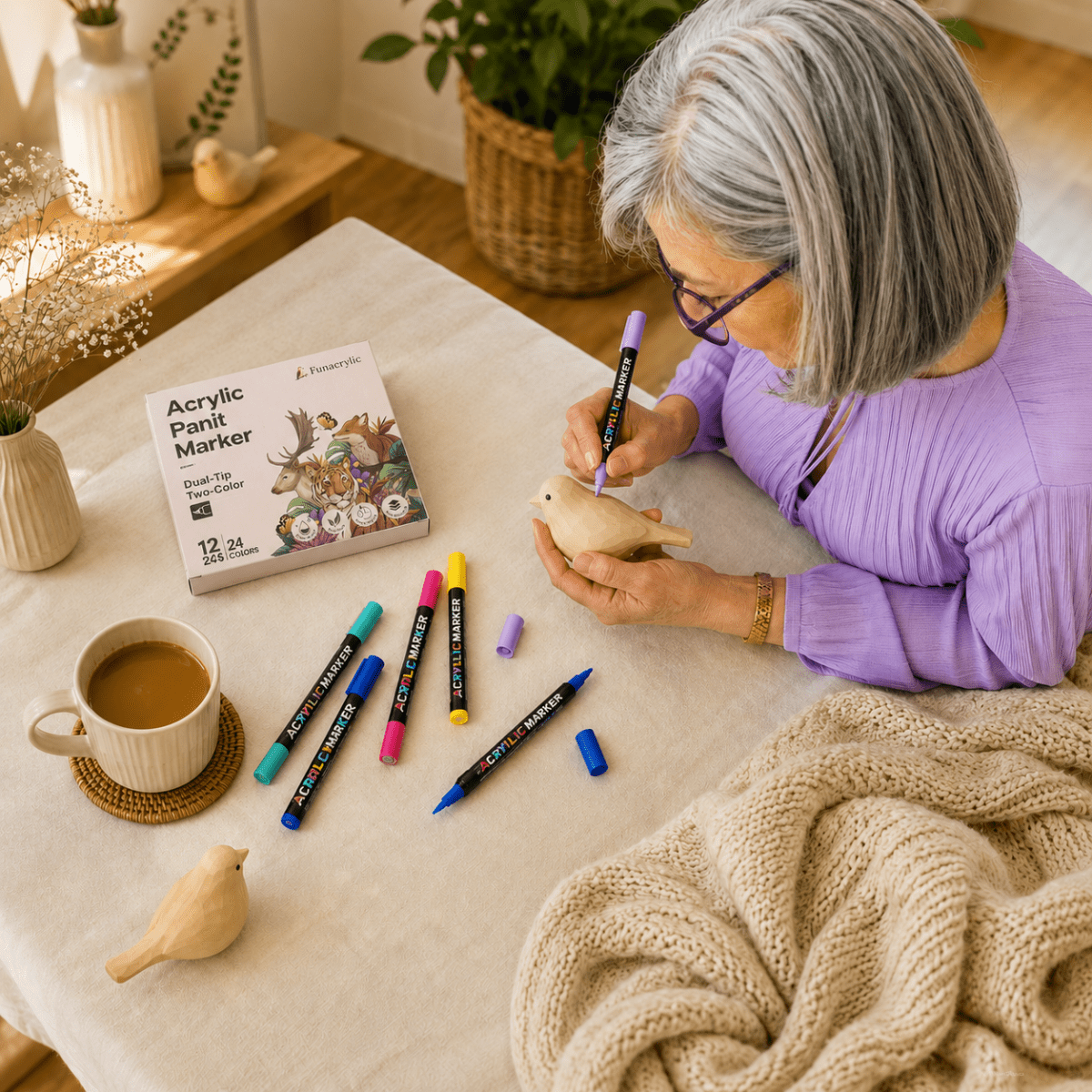 Wooden Cockatoos & Marker Craft Kit 🦜 - FunAcrylic