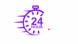 An animated stopwatch graphic displaying '24 HOUR' to indicate time urgency.