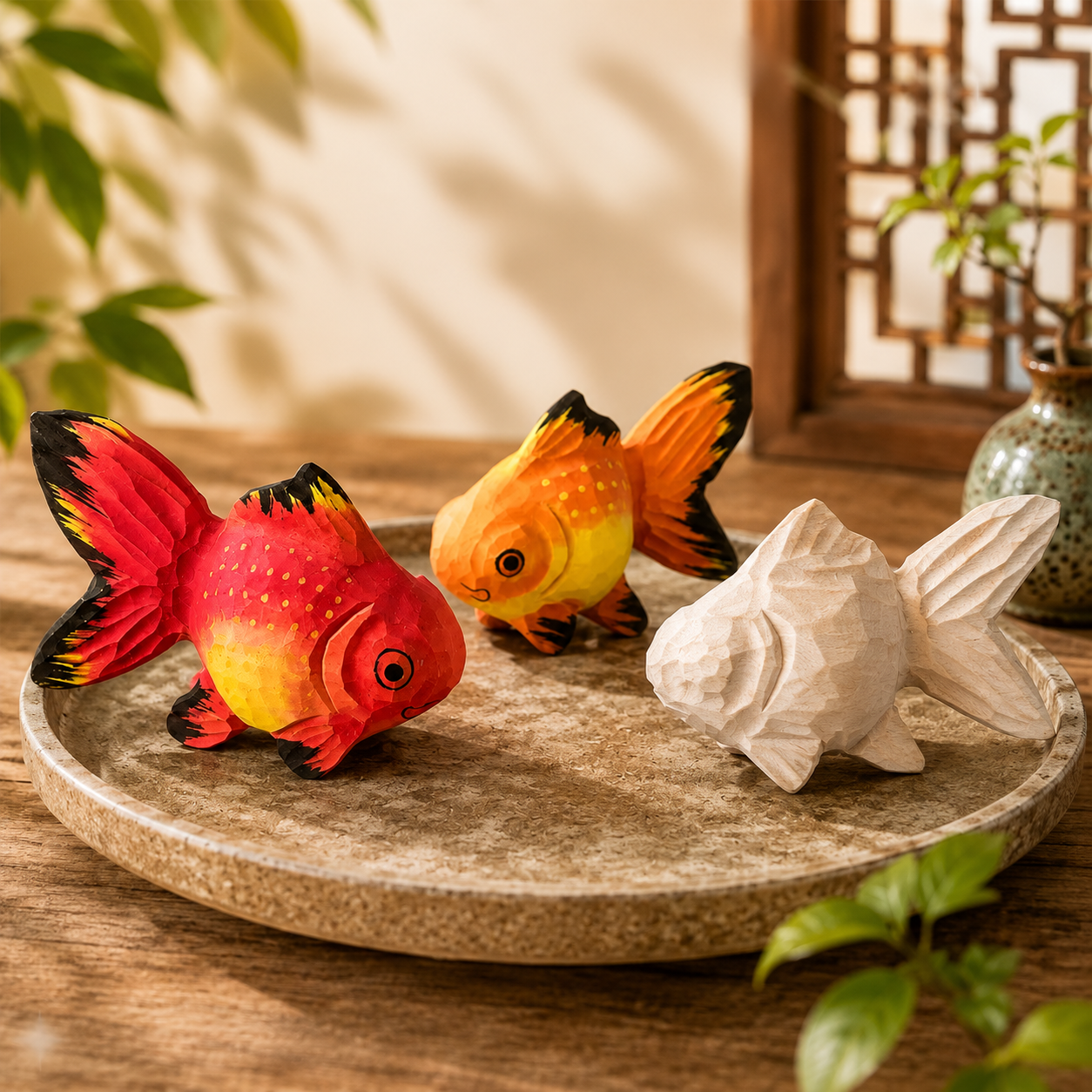DIY Paintable 3D Wooden Goldfish