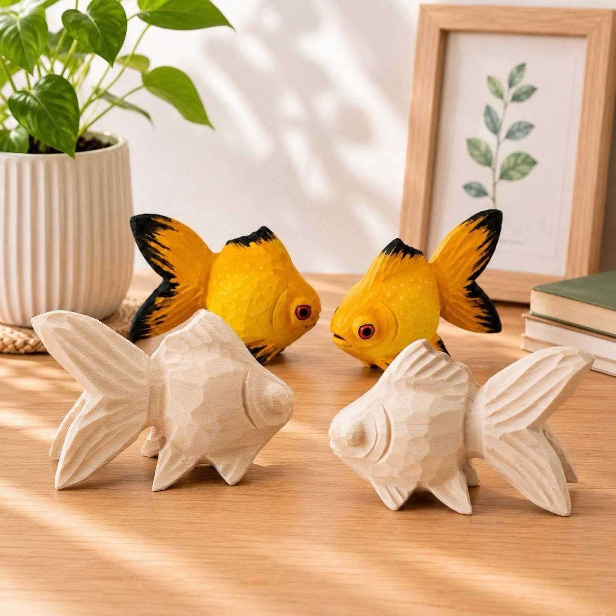 DIY Paintable 3D Wooden Goldfish