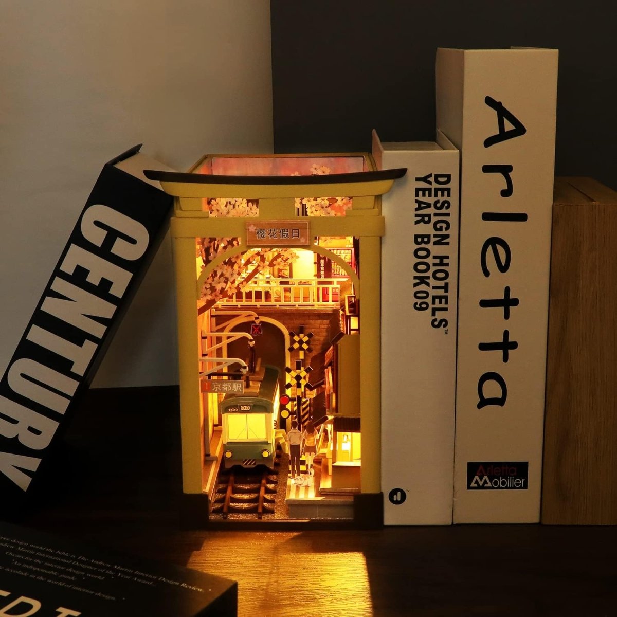 🏠Japanese Sakura Holiday Book Nook Miniature DIY Kit - FunAcrylic
