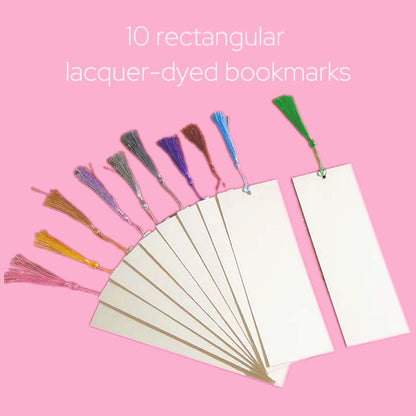 Eco-Friendly Lacquer Bookmark Set with 8 Colors