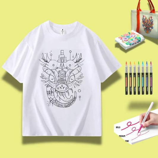 Graceful Snake T-Shirt DIY Doodle Kit - FunAcrylic