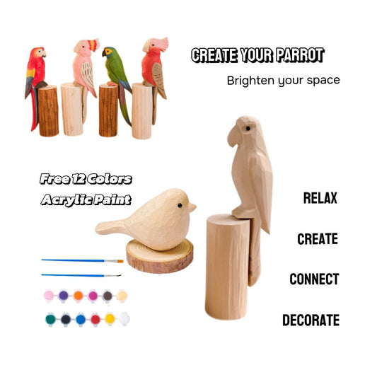Fun DIY Wooden Bird Kit 🦜 - Bundle of 2 - FunAcrylic