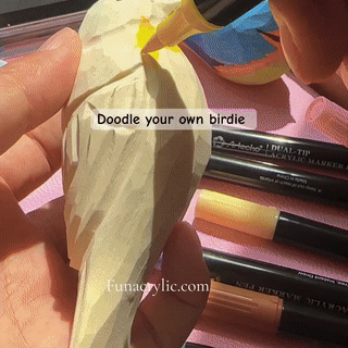 Wooden Bird & Marker Craft Kit 🦜