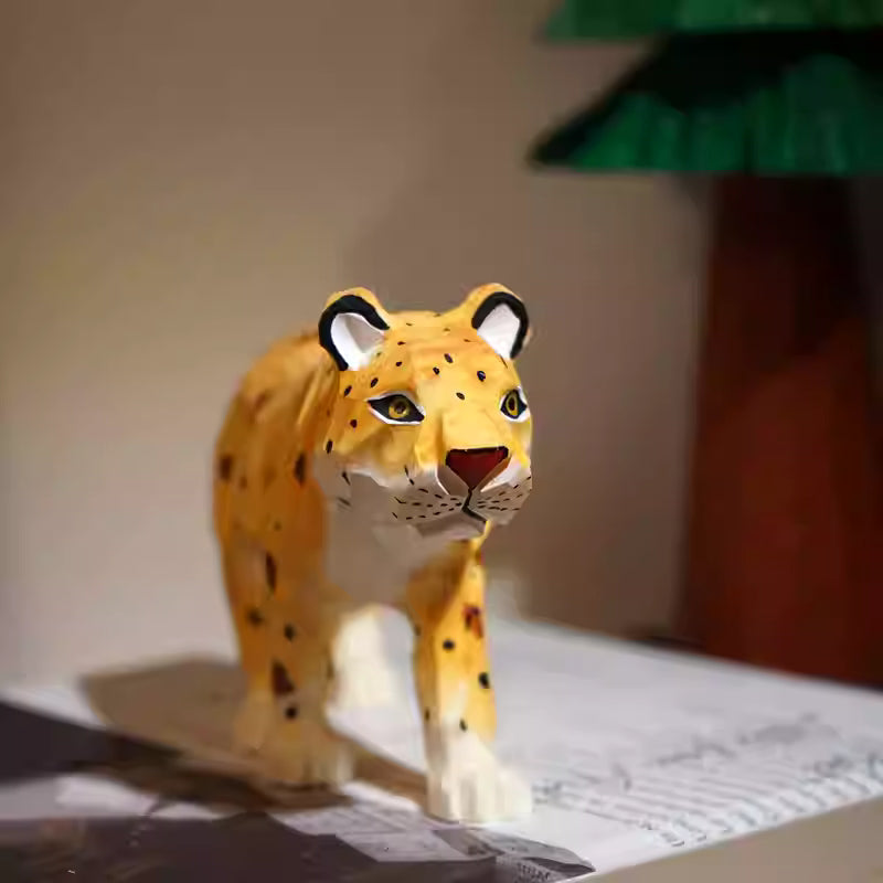 DIY Hand-Carved Wooden Leopard | Paint Your Own Leopard