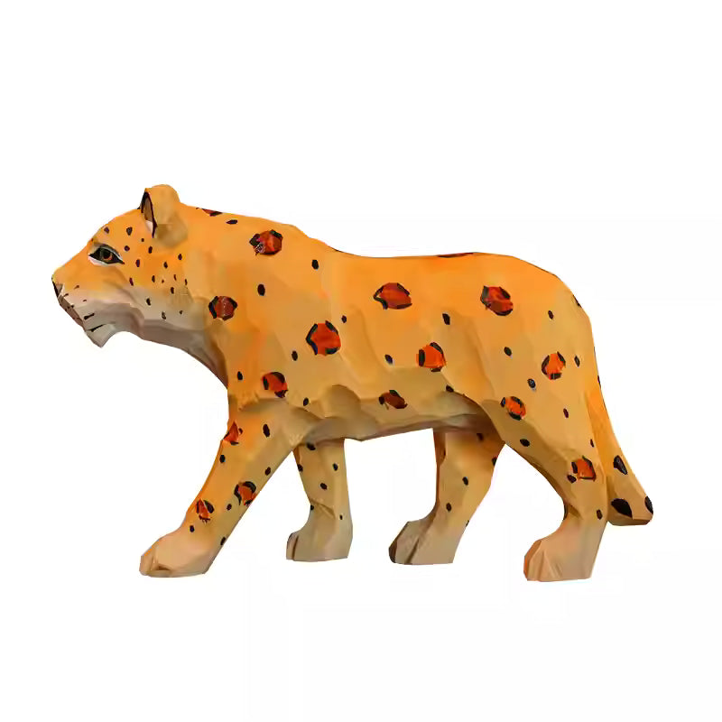 DIY Hand-Carved Wooden Leopard | Paint Your Own Leopard