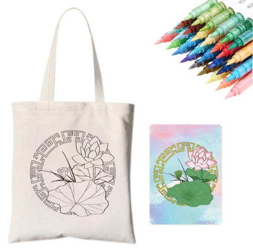 Lotus Pond tote bag kit