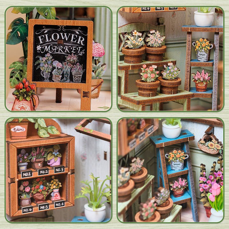 🏠 Champs - Élysées Flower Cottage DIY Mini Kit - FunAcrylic