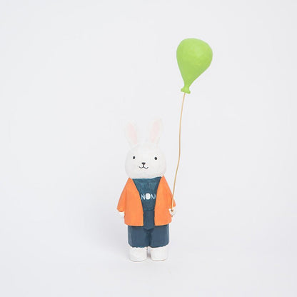 Hand - Carved Wooden Balloon Rabbit | Whimsical Desk Decor - FunAcrylic