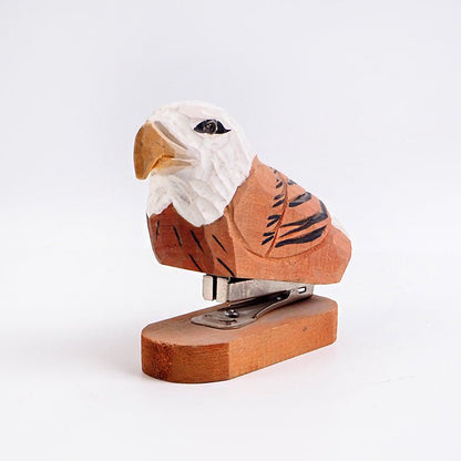Hand - Carved Wooden Animal Stapler | Creative Desktop Companion - FunAcrylic