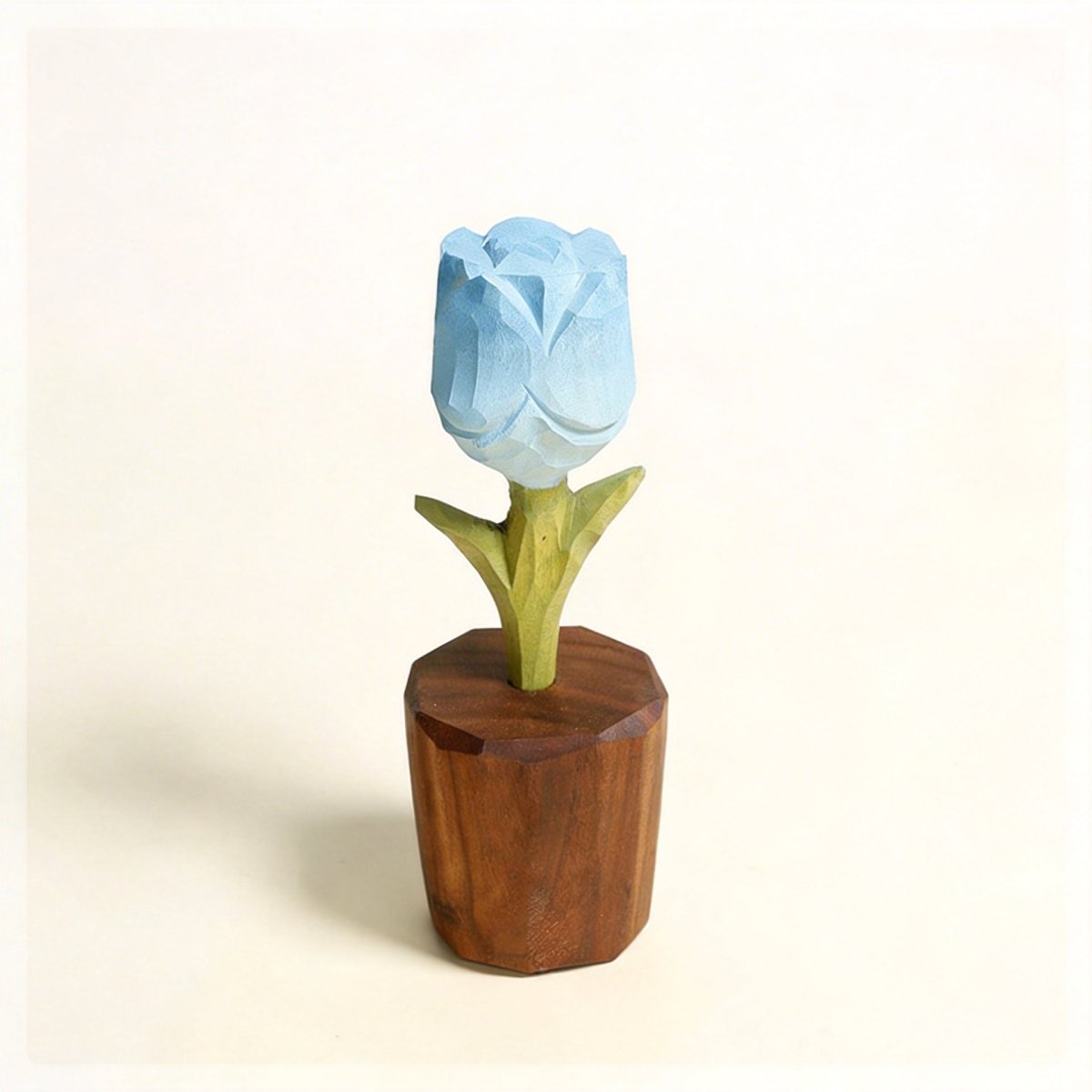 Hand - Carved Wooden Rose Figurine | Everlasting DIY Gift - FunAcrylic