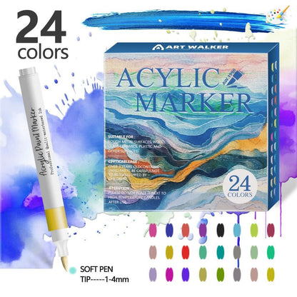 Acrylic Markers| Soft Tip| 12/24/48/60/80 Colors - FunAcrylic