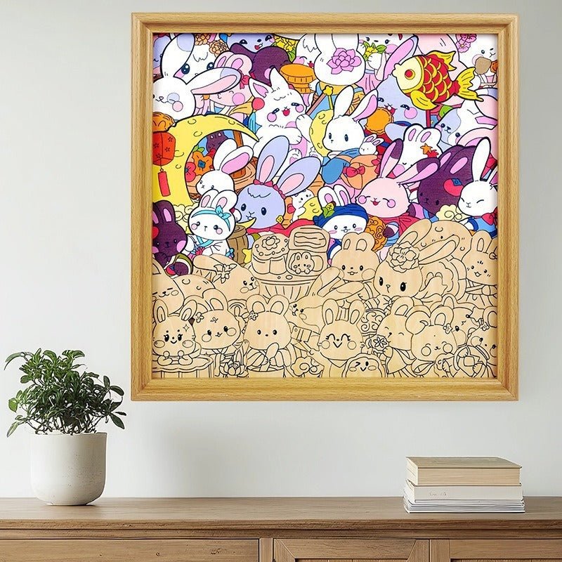 DIY Wooden Photo Frame | Cat, Puppy & Rabbit Puzzles - FunAcrylic
