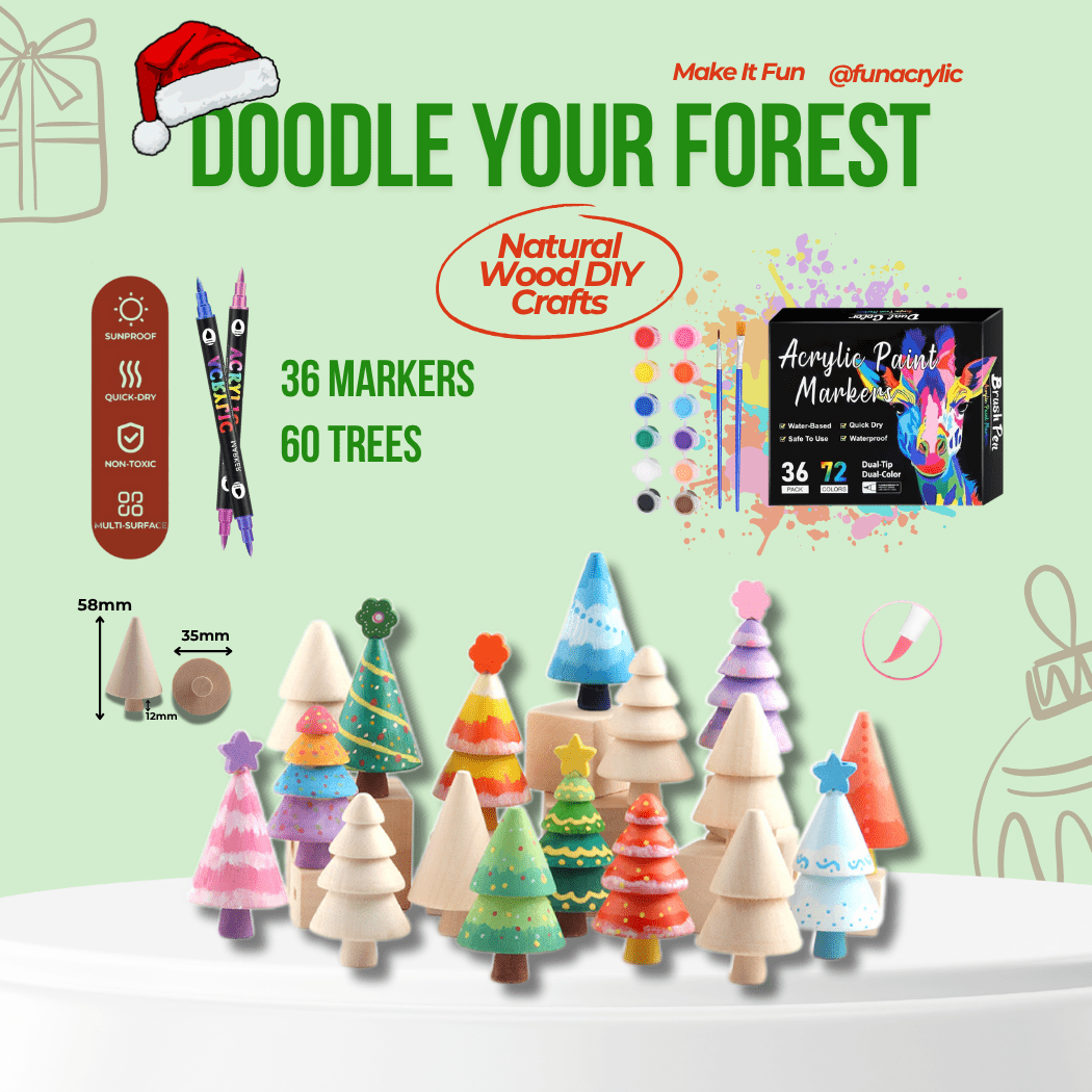 Fun DIY Wooden Tree Kit🎄 - FunAcrylic