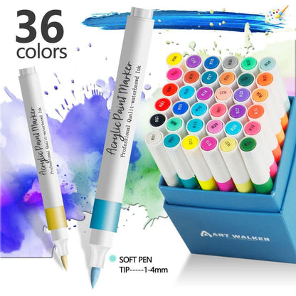 Acrylic Markers| Soft Tip| 12/24/48/60/80 Colors - FunAcrylic