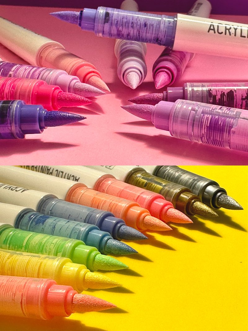 fun acrylic markers two series