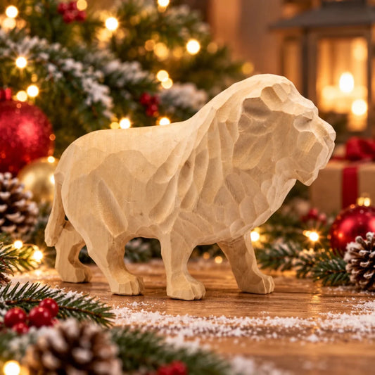 DIY Wood Carved Lion Painting Kit | Lion Wooden Craft Decor - FunAcrylic