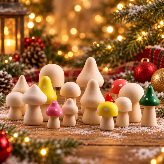 DIY Wooden Mushroom Painting Kit – 10 or 30 Mini Mushrooms🍄 - FunAcrylic