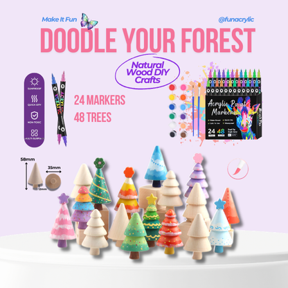 Fun DIY Wooden Tree Kit🎄 - FunAcrylic