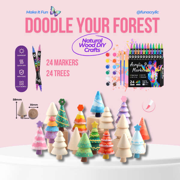 Fun DIY Wooden Tree Kit🎄 - FunAcrylic
