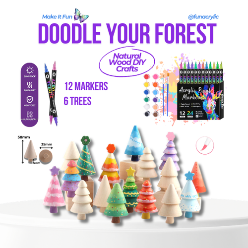 Fun DIY Wooden Tree Kit🎄 - FunAcrylic