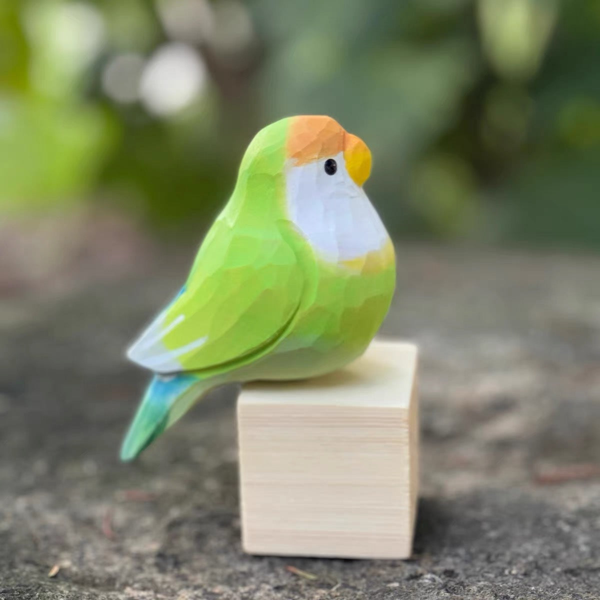 Hand-Carved Wooden Parrot Decor | 2 or 4 Bird Set