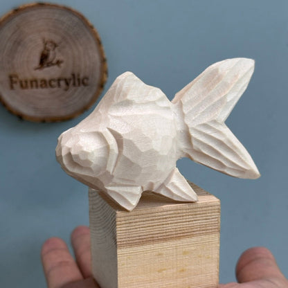 DIY Paintable 3D Wooden Goldfish