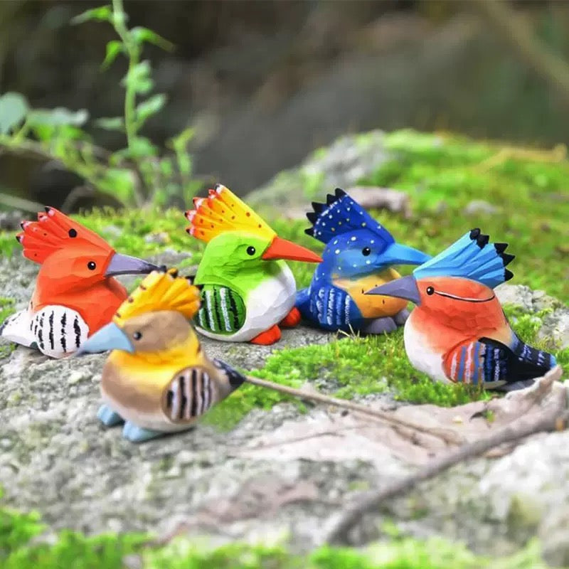 DIY Paintable 3D Wooden Hoopoe Birds